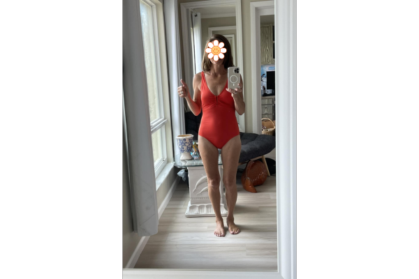 Aldi's Serra Red Ladies Swimsuit