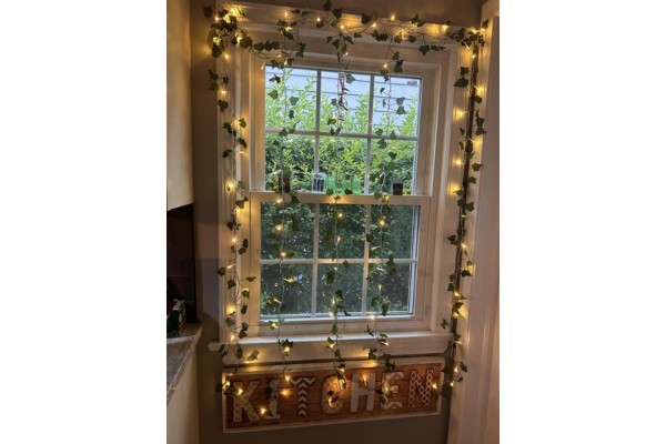 LED Curtain Lights around the Window