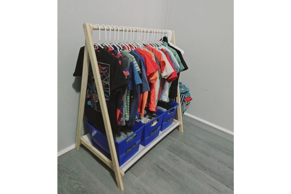 Organized the Clothes with help of SOHL Furniture Kids Garment Rack