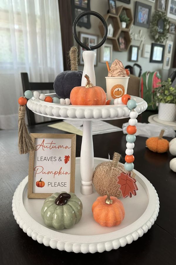 The ultimate Aldi Fall Tiered Tray Decor