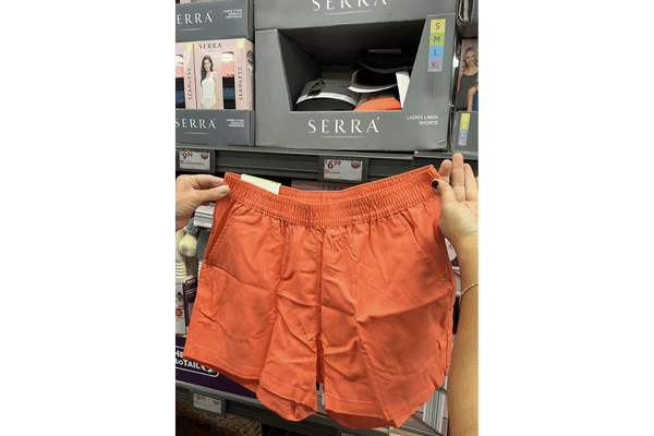 Orange Serra Ladies Linen Short