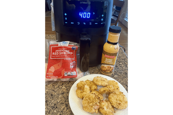 Airfryer Breaded Shrimp Made using