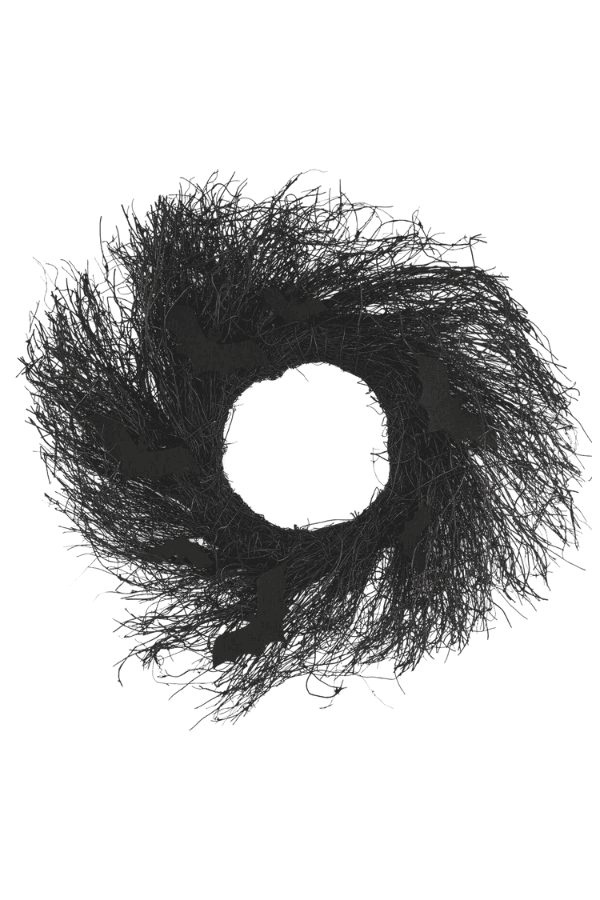 Black Twig Halloween Wreath