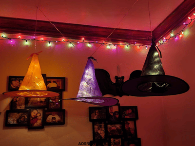 Colorful Witch Hat Decor (DIY Lighting)