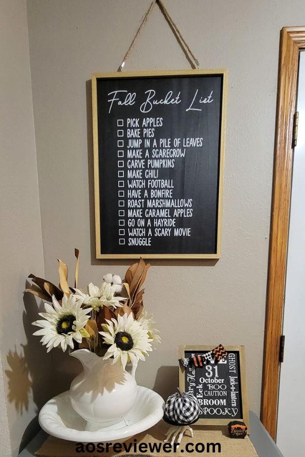 Fall Bucket List Sign