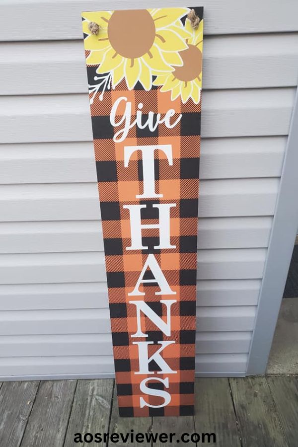 Give Thanks Porch Sign