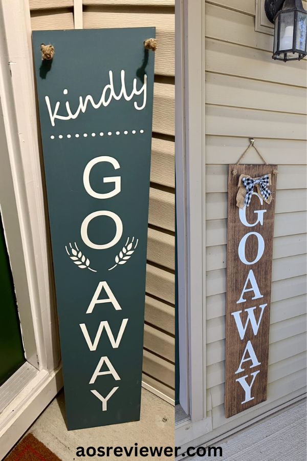 Go Away Fall Sign Board