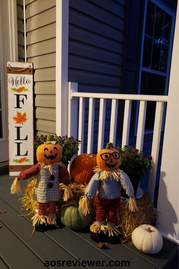 Hello Fall Porch Sign with Pumpkins