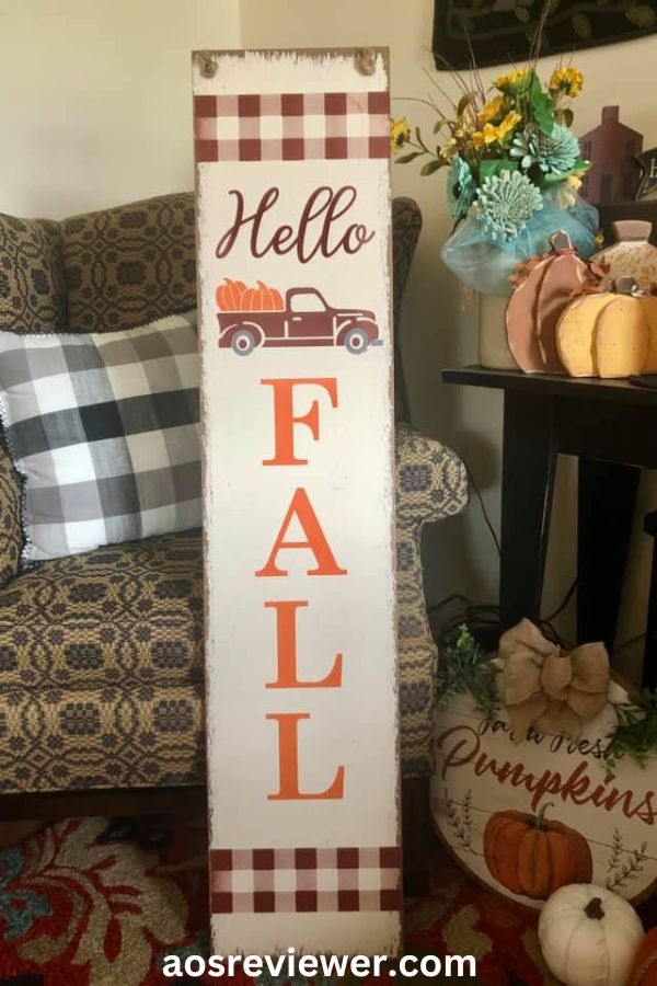 Hello Fall Sign Porch