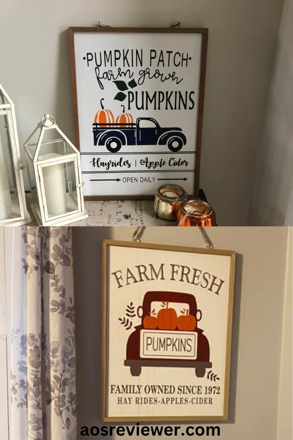 Pumpkin Wall Frame Sign