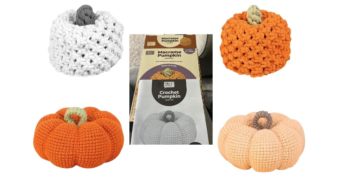 SMILE! Crochet or Macrame Pumpkin Craft Kit