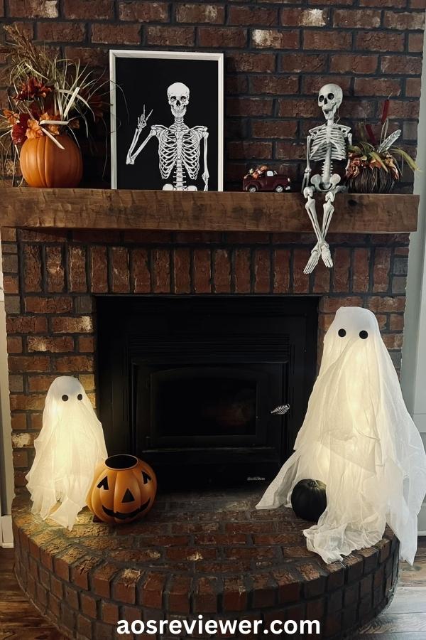 Skeleton and Ghost-Themed Decor