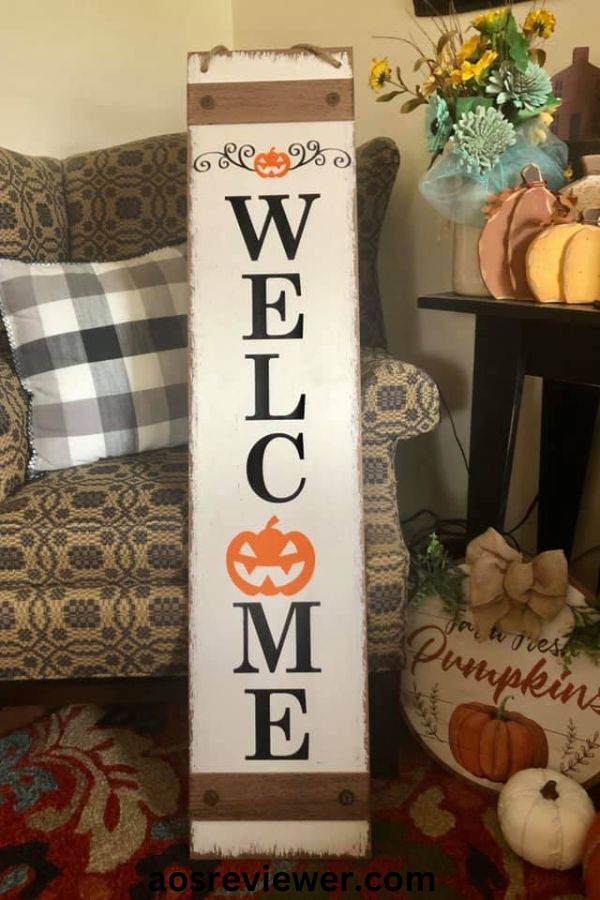 Welcome Halloween Sign Porch