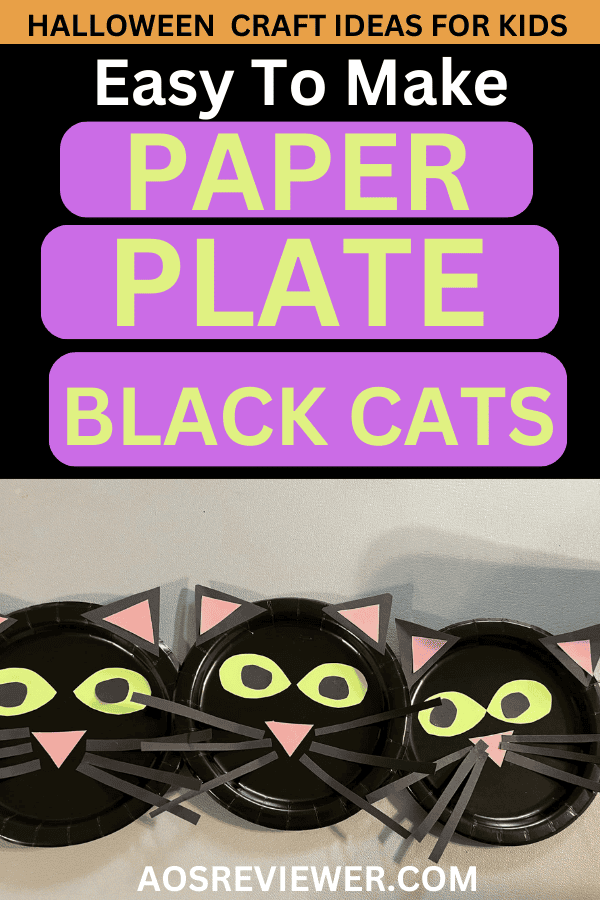 Paper Plate Black Cats 