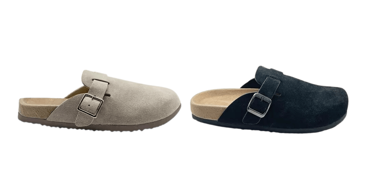 Serra Ladies Genuine Suede Clogs