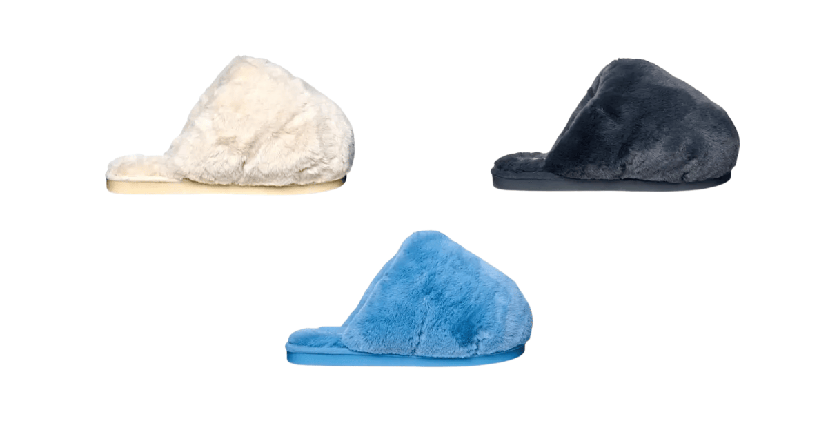 Serra Ladies Oversized Faux Fur Slippers