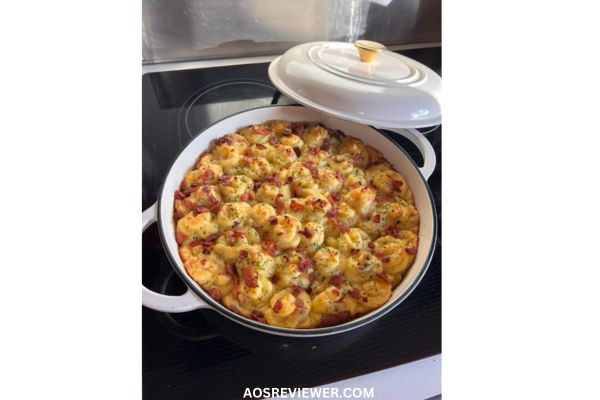 Cooking Mashed Potatoes in Crofton Cast Iron Braiser