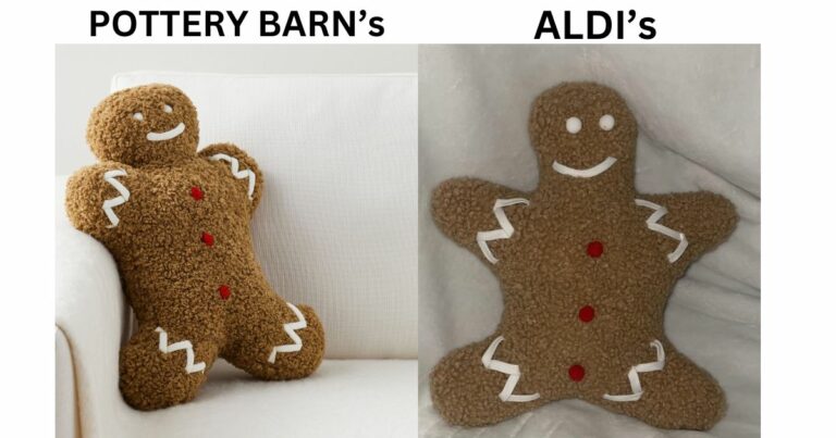 This Adorably Quirky Gingerbread Man Pillow Is a Pottery Barn Dupe Going Viral at Aldi!