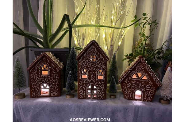 Merry Moments Gingerbread Ceramic Village