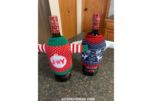 Sweaters on Wine Bottle