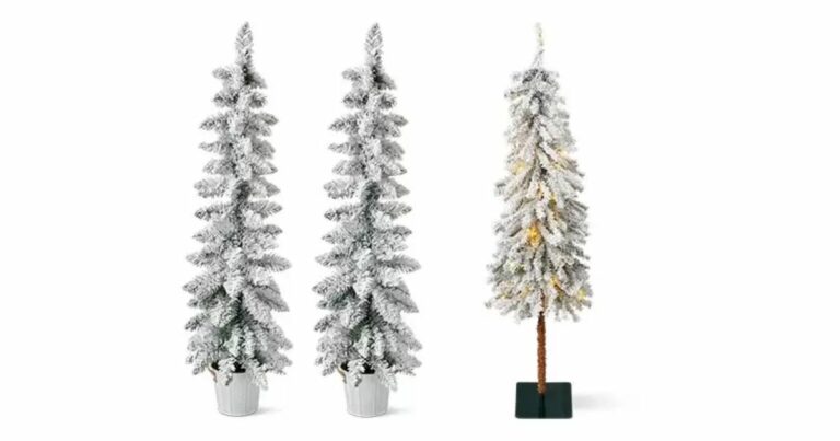 Merry Moments Flocked Potted Trees Are Back at ALDI and Ready to Elevate Your Holiday Decor!